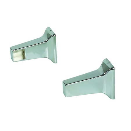 Jones Stephens 3/4in. Chrome Plated Concealed Mount Tower Post Toilet Paper Brackets, 1 Pair 97181